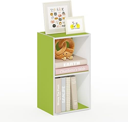 Furinno LUDER Book Shelf  5 Cube Bookshelf  Reversible Bookcase  9 4 x 19 5 x 31 5  Easy Assembly  for Living Room  Bedroom  Home Office  White