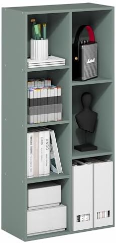 Furinno LUDER Book Shelf  5 Cube Bookshelf  Reversible Bookcase  9 4 x 19 5 x 31 5  Easy Assembly  for Living Room  Bedroom  Home Office  White