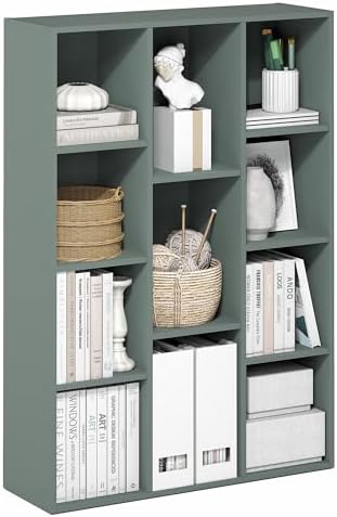 Furinno LUDER Book Shelf  5 Cube Bookshelf  Reversible Bookcase  9 4 x 19 5 x 31 5  Easy Assembly  for Living Room  Bedroom  Home Office  White