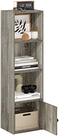 Furinno LUDER Book Shelf  5 Cube Bookshelf  Reversible Bookcase  9 4 x 19 5 x 31 5  Easy Assembly  for Living Room  Bedroom  Home Office  White