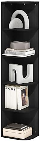 Furinno LUDER Book Shelf  5 Cube Bookshelf  Reversible Bookcase  9 4 x 19 5 x 31 5  Easy Assembly  for Living Room  Bedroom  Home Office  White