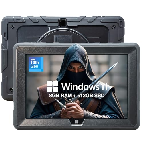 Fusion5 10 1 Windows 11 Full HD Rugged Tablet PC   Intel 13th Gen   FWIN232 PRO N5 Ultra Slim Windows Tablet Computer   8GB RAM  512GB SSD  10 Inch  5G WiFi  HD Webcam  Micro HDMI  Expandable Storage