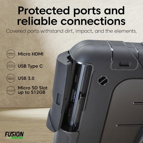 Fusion5 10 1 Windows 11 Full HD Rugged Tablet PC   Intel 13th Gen   FWIN232 PRO N5 Ultra Slim Windows Tablet Computer   8GB RAM  512GB SSD  10 Inch  5G WiFi  HD Webcam  Micro HDMI  Expandable Storage