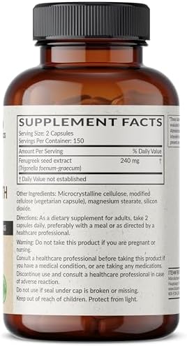 Futurebiotics Fenugreek Extra Strength Supports Overall Good Health & Well Being  Non GMO  300 Vegetarian Capsules