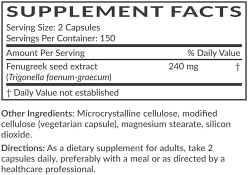 Futurebiotics Fenugreek Extra Strength Supports Overall Good Health & Well Being  Non GMO  300 Vegetarian Capsules
