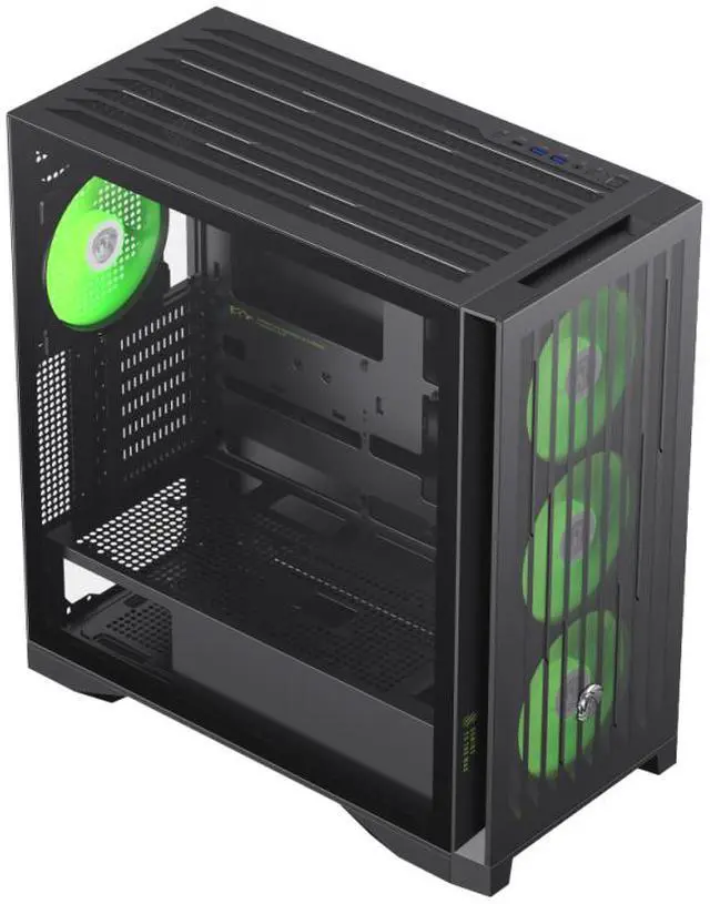 GAMEMAX Mid Tower Gaming Case LEADER 2 BK Leader 2 BK Black case  Comprehensive Compatibility  Supports E ATX motherboards  425mm GPUs  420mm radiators  245mm PSUs  and 185mm air coolers 