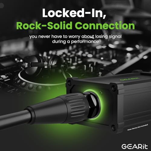 GEARit Shielded CAT6 Ethercon Cable  150 Feet  Professional Audio & Lighting RJ45 EtherCON Compatible Cable for Studio  Stage  Concerts   150ft Black