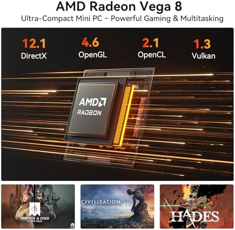 GEEKOM A8 Max Mini PC Ultimate Performance Edition  with AMD Ryzen 7 8745HS Beats 6800H  Dual LAN Mini Computer 32GB DDR5 & 1TB SSD Expandable   Radeon 780M Mini PC Windows 11 Pro/USB4/8K/ SD Slot