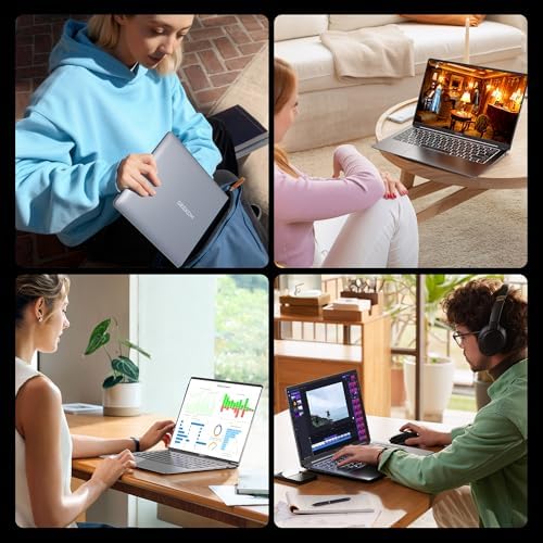 GEEKOM GeekBook X14 Pro Laptop  2 2lbs Ultra Thin 14 2 8K OLED Laptop Computer  Ultra 9 185H  32GB LPDDR5x 7500MHz RAM 1TB SSD  Up to 16 Hour  2X USB4  Fingerprint  Hub  Copilot  Windows 11 Pro