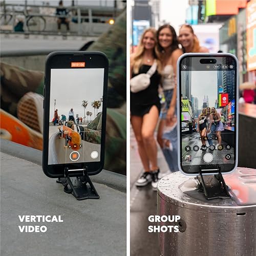 GEOMETRICAL Pocket Tripod Pro   Foldable Credit Card Size Phone Stand  Compatible with iPhone & Android   Carbon Fiber Legs & Adjustable tilt Angle for Mobile Photography  Matte Black Universal Kit 