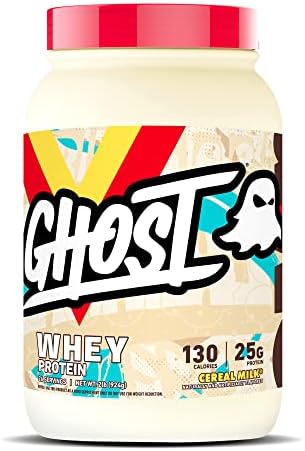 GHOST Whey Protein Powder  Chips Ahoy    2LB  25G of Protein   Whey Protein Blend    Post Workout Fitness & Nutrition Shakes  Smoothies  Baking & Cooking   Cookie Pieces Inside