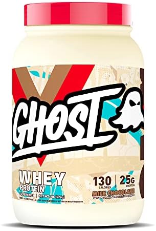 GHOST Whey Protein Powder  Chips Ahoy    2LB  25G of Protein   Whey Protein Blend    Post Workout Fitness & Nutrition Shakes  Smoothies  Baking & Cooking   Cookie Pieces Inside