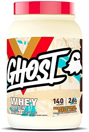 GHOST Whey Protein Powder  Chips Ahoy    2LB  25G of Protein   Whey Protein Blend    Post Workout Fitness & Nutrition Shakes  Smoothies  Baking & Cooking   Cookie Pieces Inside