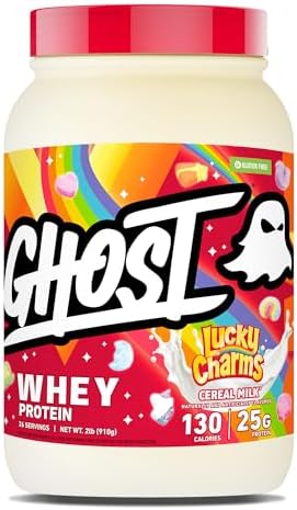 GHOST - Proteína de suero de leche en polvo, Cinnabon, 5 libras, 25 gramos de proteína, mezcla de aislado, concentrado e hidrolizado de suero de leche, sabor a rollo de canela, sin soya ni gluten