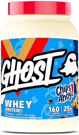 GHOST - Proteína de suero de leche en polvo, Cinnabon, 5 libras, 25 gramos de proteína, mezcla de aislado, concentrado e hidrolizado de suero de leche, sabor a rollo de canela, sin soya ni gluten
