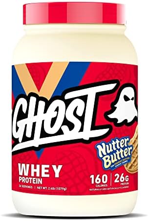 GHOST - Proteína de suero de leche en polvo, Cinnabon, 5 libras, 25 gramos de proteína, mezcla de aislado, concentrado e hidrolizado de suero de leche, sabor a rollo de canela, sin soya ni gluten