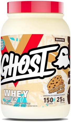 GHOST - Proteína de suero de leche en polvo, Cinnabon, 5 libras, 25 gramos de proteína, mezcla de aislado, concentrado e hidrolizado de suero de leche, sabor a rollo de canela, sin soya ni gluten