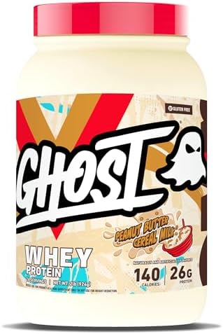 GHOST - Proteína de suero de leche en polvo, Cinnabon, 5 libras, 25 gramos de proteína, mezcla de aislado, concentrado e hidrolizado de suero de leche, sabor a rollo de canela, sin soya ni gluten