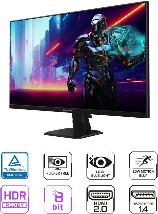 GIGABYTE 27" QHD 2K 1440P 180hz IPS with AMD FreeSync Premium 1ms HDR ready Gaming Computer Monitor GS27QA