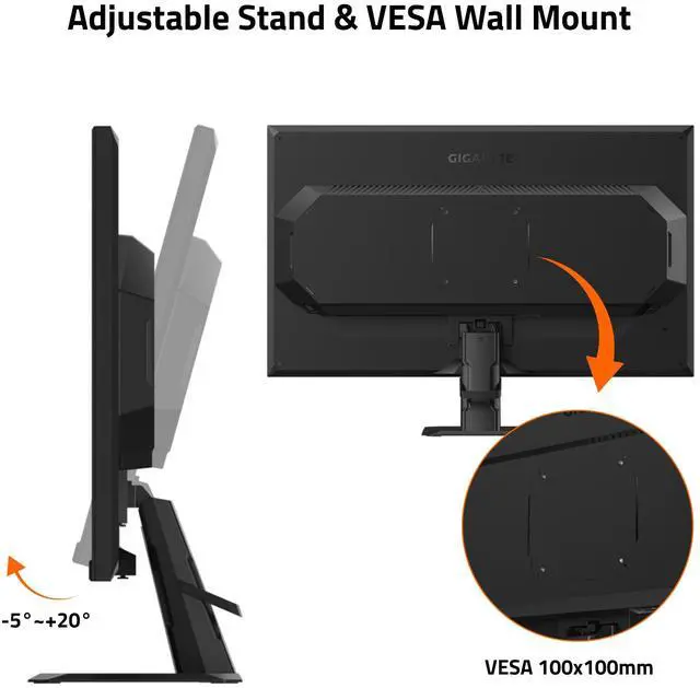 GIGABYTE 27 inch QHD 2K 1440P 180hz IPS with AMD FreeSync Premium 1ms HDR ready Gaming Computer Monitor GS27QA