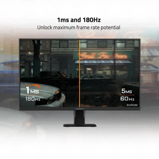 GIGABYTE 27 inch QHD 2K 1440P 180hz IPS with AMD FreeSync Premium 1ms HDR ready Gaming Computer Monitor GS27QA