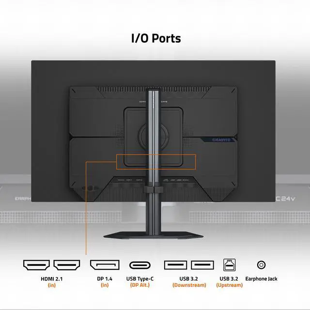 GIGABYTE 27 inch QHD 2K 1440P 280Hz with AMD FreeSync Premium Pro & G SYNC Compatible 0 03ms HDR500 USB C KVM OLED Gaming Computer Monitor with Height adjustable  Pivot  Swivel and Tilt stand MO27Q28G