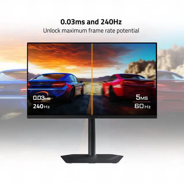GIGABYTE 27 inch UHD 4K 240Hz with AMD FreeSync Premium Pro &  G SYNC Compatible HDR400 USB C KVM OLED Gaming Computer Monitor with Height adjustable  pivot  tilt and swivel stand MO27U2