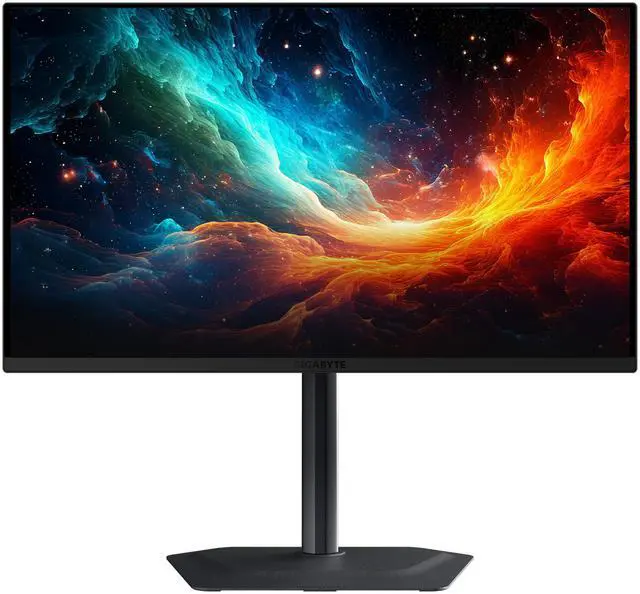 GIGABYTE 27 inch UHD 4K 240Hz with AMD FreeSync Premium Pro &  G SYNC Compatible HDR400 USB C KVM OLED Gaming Computer Monitor with Height adjustable  pivot  tilt and swivel stand MO27U2