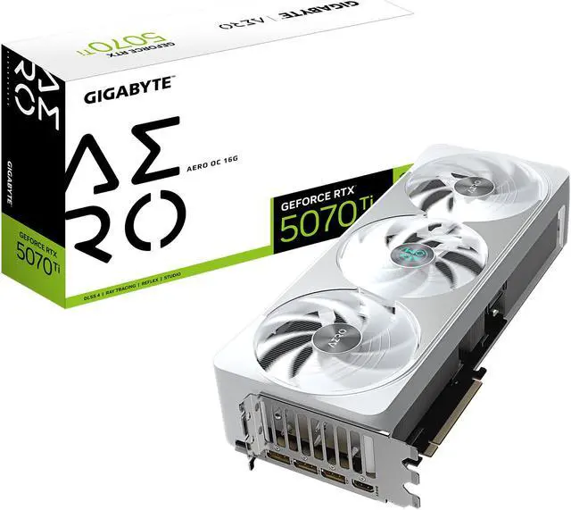 GIGABYTE AERO GeForce RTX 5070 Ti 16GB GDDR7 PCI Express 5 0 ATX Graphics Card GV N507TAERO OC 16GD