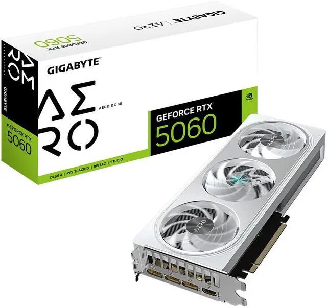 GIGABYTE AERO GeForce RTX 5060 8GB GDDR7 PCI Express 5 0 Graphics Card GV N5060AERO OC 8GD