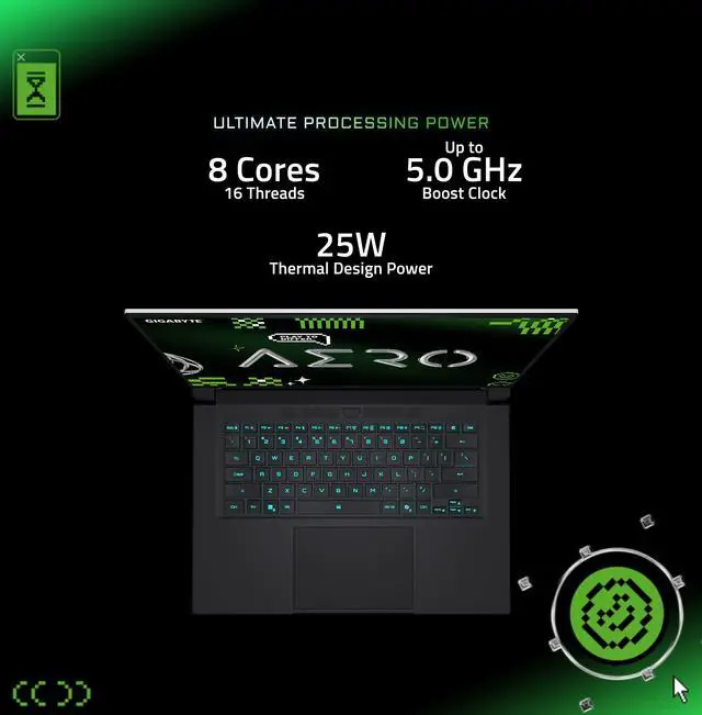 GIGABYTE AERO X16; Copilot  PC   165Hz 2560x1600 WQXGA   NVIDIA GeForce RTX 5070   AMD Ryzen AI 7 350   1TB SSD with 16GB DDR5 RAM   Windows 11 Home   Lunar White  GIGABYTE AERO X16 1WH93USC94DH