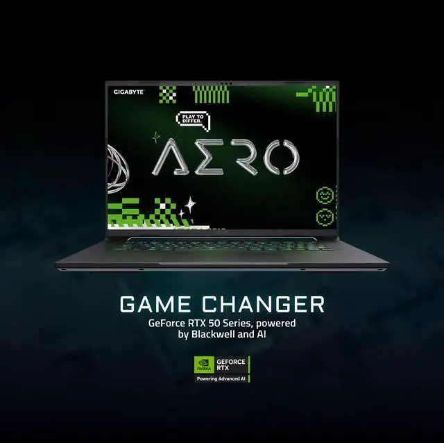 GIGABYTE AERO X16; Copilot  PC   165Hz 2560x1600 WQXGA   NVIDIA GeForce RTX 5070   AMD Ryzen AI 7 350   1TB SSD with 16GB DDR5 RAM   Windows 11 Home   Lunar White  GIGABYTE AERO X16 1WH93USC94DH
