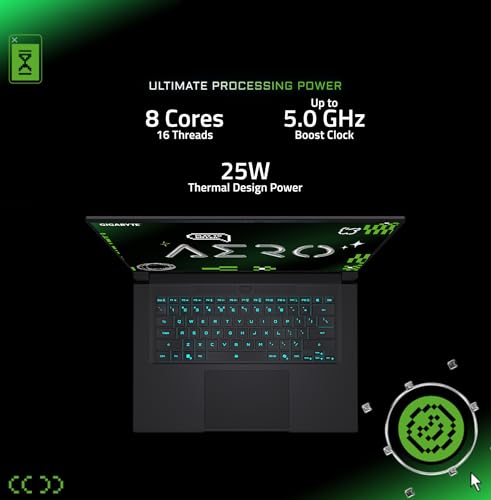 GIGABYTE AERO X16; Copilot  PC   165Hz 2560x1600 WQXGA   NVIDIA GeForce RTX 5060   AMD Ryzen AI 7 350 1TB SSD with 16GB DDR5 RAM   Windows 11 Home   Space Gray