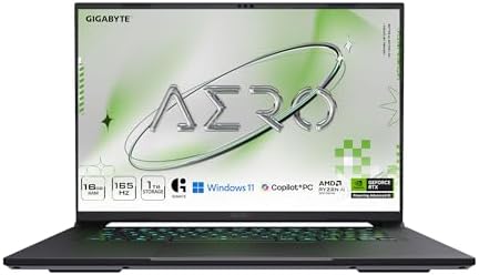 GIGABYTE AERO X16; Copilot+ PC - 165Hz 2560x1600 WQXGA - NVIDIA GeForce RTX 5070 - AMD Ryzen AI 9 HX 370-1TB SSD con 32 GB DDR5 RAM - Windows 11 Home - Gris espacial (GIGABYTE AERO X16 2WHA3USC64AH)