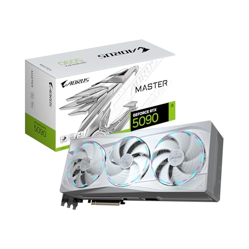 GIGABYTE AORUS GeForce RTX 5090 Master ICE 32G Graphics Card  WINDFORCE Cooling System  32GB 512 bit GDDR7  GV N5090AORUSM ICE 32GD Video Card