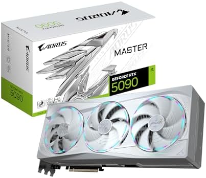 GIGABYTE AORUS GeForce RTX 5090 Master ICE 32G Graphics Card  WINDFORCE Cooling System  32GB 512 bit GDDR7  GV N5090AORUSM ICE 32GD Video Card