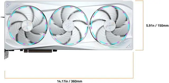 GIGABYTE AORUS GeForce RTX 5090 32GB GDDR7 PCI Express 5 0 x16 ATX Graphics Card GV N5090AORUSST ICE 32GD