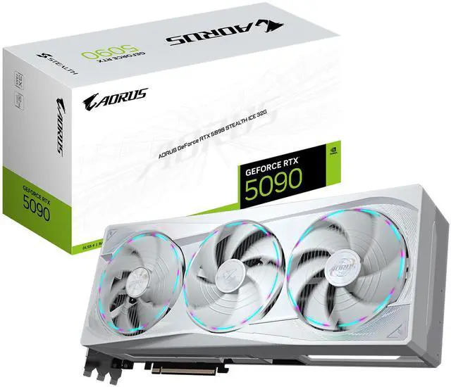 GIGABYTE AORUS GeForce RTX 5090 32GB GDDR7 PCI Express 5 0 x16 ATX Graphics Card GV N5090AORUSST ICE 32GD