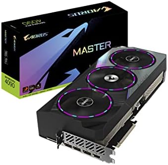GIGABYTE AORUS GeForce RTX 5090 Master 32G Graphics Card  by NVIDIA  WINDFORCE Cooling System  DisplayPort & HDMI   Video Output Interface  32GB 512 bit GDDR7  GV N5090AORUS M 32GD Video Cardo