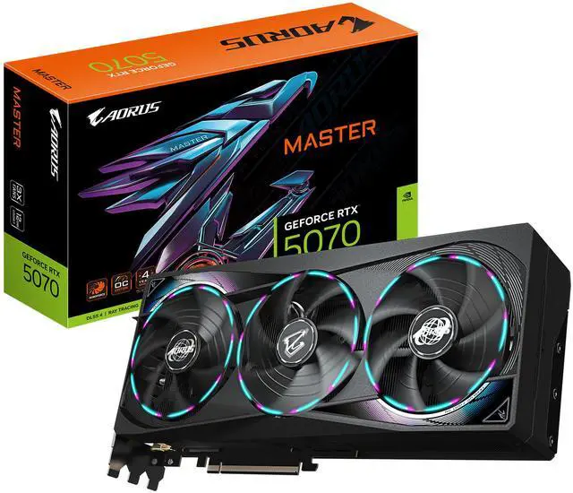 GIGABYTE AORUS GeForce RTX 5070 12GB GDDR7 PCI Express 5 0 ATX Graphics Card GV N5070AORUS M 12GD