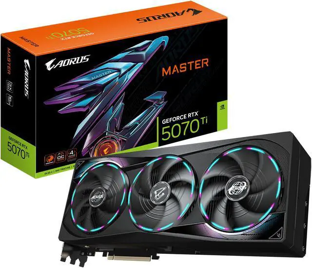 GIGABYTE AORUS GeForce RTX 5070 Ti 16GB GDDR7 PCI Express 5 0 ATX Graphics Card GV N507TAORUS M 16GD
