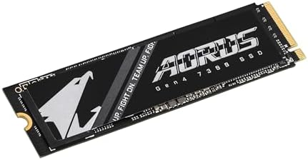 GIGABYTE AORUS Gen4 7300 SSD 2TB  w/o Heat Spreader  PCIe 4 0 NVMe M 2 Internal Solid State Drive with Read Speed Up to 7300MB/s  Write Speed Up to 6850MB/s  AG4732TB N