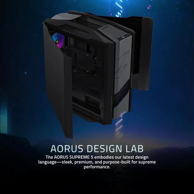GIGABYTE AORUS SUPREME 5 Gaming Desktop PC  AMD Ryzen 7 9800X3D  AORUS RTX 5090  64GB DDR5 RAM  2TB Gen5 NVMe SSD  Windows 11 Home  Black