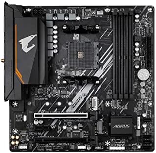 GIGABYTE B550M AORUS Elite AX  rev 1 3  Motherboard  Supports AMD AM4 Ryzen 5000 Processors  Micro ATX  DDR4  Single M 2  SATA 6Gb/s  Realtek GbE LAN  PCIe 4 0