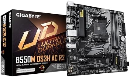 GIGABYTE B550M K Motherboard  Supports AMD AM4 Ryzen 5000 Processors  Micro ATX  DDR4  Dual M 2  SATA 6Gb/s  Realtek GbE LAN  PCIe 4 0
