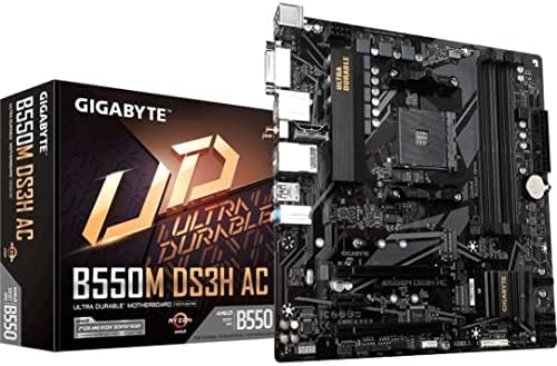 GIGABYTE B550M K Motherboard  Supports AMD AM4 Ryzen 5000 Processors  Micro ATX  DDR4  Dual M 2  SATA 6Gb/s  Realtek GbE LAN  PCIe 4 0