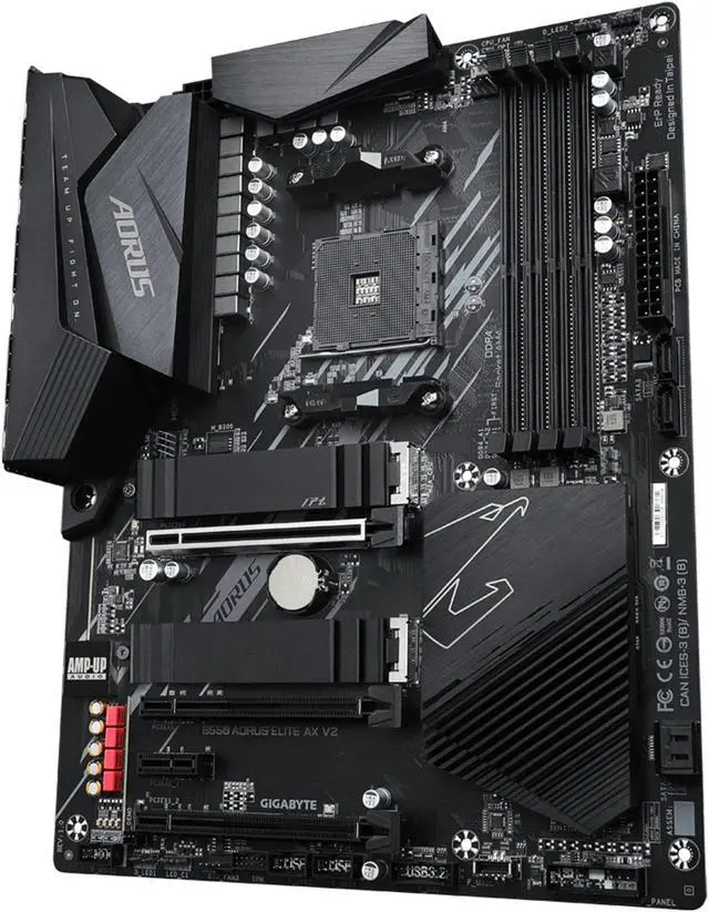 GIGABYTE B550 AORUS ELITE AX V2 AM4 AMD B550 ATX Motherboard with Dual M 2  SATA 6Gb/s  USB 3 2 Gen 2  2 4/5 GHz Dual Band  2 5 GbE LAN  PCIe 4 0