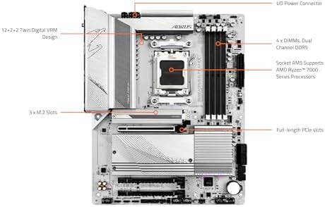 GIGABYTE B650M AORUS Elite AX  AM5/ LGA 1718/ AMD B650/ Micro ATX/ 5 Year Warranty/ DDR5/ 2  M 2/ PCIe 5 0/ USB 3 2 Gen2X2 Type C/Intel 2 5GbE LAN/Q Flash Plus/EZ Latch/Gaming Motherboard 