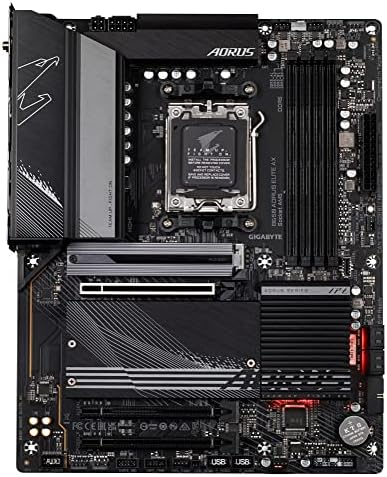 GIGABYTE B650M AORUS Elite AX  AM5/ LGA 1718/ AMD B650/ Micro ATX/ 5 Year Warranty/ DDR5/ 2  M 2/ PCIe 5 0/ USB 3 2 Gen2X2 Type C/Intel 2 5GbE LAN/Q Flash Plus/EZ Latch/Gaming Motherboard 