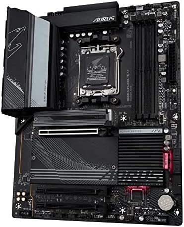 GIGABYTE B650M AORUS Elite AX  AM5/ LGA 1718/ AMD B650/ Micro ATX/ 5 Year Warranty/ DDR5/ 2  M 2/ PCIe 5 0/ USB 3 2 Gen2X2 Type C/Intel 2 5GbE LAN/Q Flash Plus/EZ Latch/Gaming Motherboard 